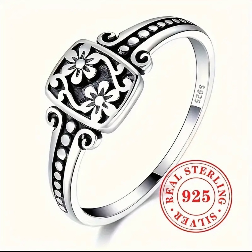 Sterling Silver Vintage Style Bohemian Ring